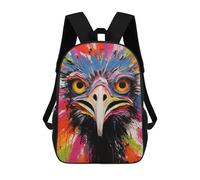 sinyumoney Colorful Eagle Portrait Sac À Dos Enfant, Cartable, Sac D'école, Motif Dessin Animé 3D, Sac Pour Ordinateur Portable, Pour Garçons Et Filles 17inch