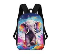 sinyumoney Colorful Elephant Art Print-3 17inch Sac À Dos Scolaire Imprimé En 3D Pour Enfants, Style Décontracté Et Tendance, Idéal Pour Les Voyages Et Les Études.