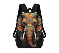 sinyumoney Colorful Elephant Art Print Sacs À Dos Tendance Imprimés En 3D 17inch Sac D'école Décontracté Pour Enfants, Garçons, Élèves Du Primaire Et Du Collège