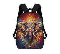sinyumoney Colorful Elephant Art Print Sacs À Dos Tendance Imprimés En 3D 17inch Sac D'école Décontracté Pour Enfants, Garçons, Élèves Du Primaire Et Du Collège