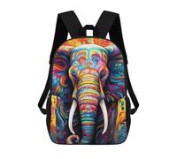 sinyumoney Colorful Elephant Artwork-10 Sacs À Dos, Sac À Dos Enfant, Sac D'école, Sac À Dos De Voyage Imprimé En 3D, Accessoire De Mode, Sac À Dos Imperméable Pour Enfants 17inch