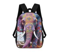 sinyumoney Colorful Elephant Artwork-28 Sac À Dos Scolaire Imprimé En 3D Pour Garçons Et Filles, Sac À Dos Pour Enfants, Sac De Voyage 17inch
