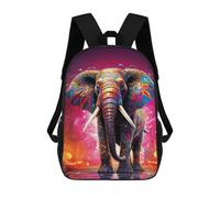 sinyumoney Colorful Elephant Artwork-9 Sac À Dos Scolaire Imprimé En 3D, Sac À Dos Tendance Pour Enfants, Sac À Dos Pour Garçons, Élèves Du Collège 17inch