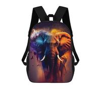 sinyumoney Colorful Elephant Artwork Sac À Dos Scolaire Pour Enfants, Imprimé En 3D, Sac À Dos Tendance Pour Garçons, Élèves Du Primaire Et Du Collège 17inch