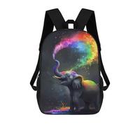 sinyumoney Colorful Elephant Painting Sacs À Dos Tendance Imprimés En 3D 17inch Sac D'école Décontracté Pour Enfants, Garçons, Élèves Du Primaire Et Du Collège