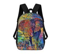 sinyumoney Colorful Elephant Portrait -1 Sacs À Dos Imprimés En 3D Pour Enfants, Sacs D'école Tendance Pour Garçons, Élèves Du Primaire Et Du Collège 17inch