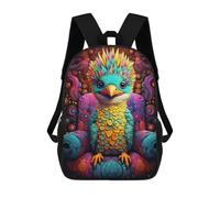 sinyumoney Colorful Fantasy Bird Sac À Dos Scolaire Pour Enfants, Sac À Dos De Voyage Décontracté, Grand Sac À Dos Pour Garçons Et Filles 17inch
