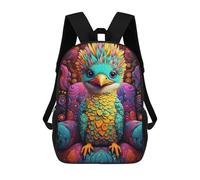 sinyumoney Colorful Fantasy Bird Throne Sac À Dos Scolaire Pour Enfants, Imprimé En 3D, Tendance Et Décontracté, Pour Garçons, Élèves Du Primaire Et Du Collège 17inch