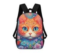 sinyumoney Colorful Fantasy Cat Sac À Dos Imprimé En 3D, Sac D'école Décontracté Et Tendance Pour Enfants, Sac D'école Pour Garçons, Collégiens 17inch