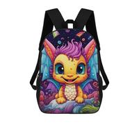 sinyumoney Colorful Fantasy Dragon -6 Sac À Dos Enfant, Cartable, Sac D'école, Motif Dessin Animé 3D, Sac Pour Ordinateur Portable, Pour Garçons Et Filles 17inch