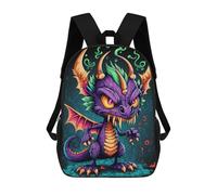 sinyumoney Colorful Fantasy Dragon Artwork Sacs À Dos Scolaires Pour Garçons Et Filles, Sacs À Dos Décontractés Pour Le Sport, Sacs À Dos De Grande Capacité Pour L'école Primaire 17inch