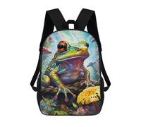 sinyumoney Colorful Fantasy Frog-2 Sacs À Dos Scolaires Pour Garçons Et Filles, Sacs À Dos Décontractés Pour Le Sport, Sacs À Dos De Grande Capacité Pour L'école Primaire 17inch