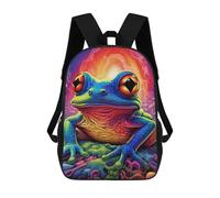 sinyumoney Colorful Fantasy Frog Sac À Dos Pour Garçons Et Adolescents, Sacs À Dos Pour Filles, Sacs À Dos Pour Tout-petits, Sacs À Livres Pour L'école Primaire Et Le Collège 17inch