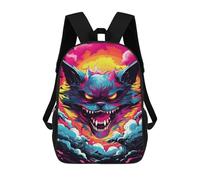 sinyumoney Colorful Fantasy Monster Artwork Sacs À Dos Pour Enfants, Sac À Dos Scolaire Imprimé En 3D Pour Enfants, Sac À Dos De Voyage, Sac À Livres Pour Enfants 17inch Sac D'école
