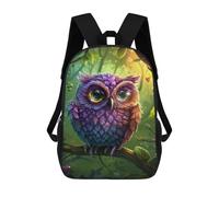 sinyumoney Colorful Fantasy Owl Artwork-8 Sacs À Dos Imprimés En 3D Pour Enfants, Sacs D'école Tendance Pour Garçons, Élèves Du Primaire Et Du Collège 17inch