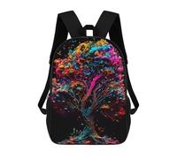 sinyumoney Colorful Fantasy Tree -1 Sac À Dos Scolaire Imprimé En 3D Pour Garçons Et Filles, Sac À Dos Pour Enfants, Sac De Voyage 17inch