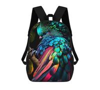 sinyumoney Colorful Feathered Companion Sacs À Dos Imprimés En 3D Pour Enfants, Sacs D'école Tendance Pour Garçons, Élèves Du Primaire Et Du Collège 17inch