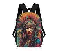 sinyumoney Colorful Feathered Headdress Sac À Dos Scolaire Imprimé En 3D Pour Enfants, Sac À Dos De Voyage Tendance Et Décontracté Pour Écoliers 17inch