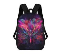 sinyumoney Colorful Feathered Mask Artwork Sac À Dos Enfant, Sac D'école, Sac À Dos Imprimé 3D Avec Motif De Dessin Animé, Grande Capacité, Pour Garçons Et Filles 17inch
