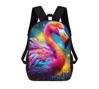 sinyumoney Colorful Flamingo Artwork-3 Sac À Dos Imprimé 3D Pour Enfants, Sac À Dos Léger Pour Écoliers Et Écoliers, Sac À Goûter Pour La Crèche 17inch