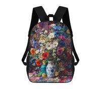 sinyumoney Colorful Floral Still Life Sac À Dos En Peluche À Motif Dessin Animé, Sac À Dos 3D Pour Enfants, Idée Cadeau D'anniversaire Pour Garçons Et Filles 17inch