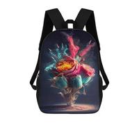 sinyumoney Colorful Flower Explosion Art Sacs À Dos Pour Enfants, Sac À Dos Scolaire Imprimé En 3D Pour Enfants, Sac À Dos De Voyage, Sac À Livres Pour Enfants 17inch Sac D'école