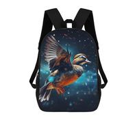 sinyumoney Colorful Flying Duck Artwork Sac À Dos Scolaire Pour Enfants, Imprimé En 3D, Sac À Dos Tendance Pour Garçons, Élèves Du Primaire Et Du Collège 17inch