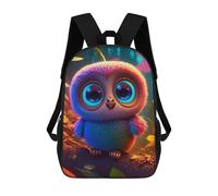 sinyumoney Colorful Forest Owl Sac À Dos Scolaire Imprimé En 3D Pour Garçons Et Filles, Sac À Dos Pour Enfants, Sac De Voyage 17inch