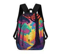 sinyumoney Colorful Forest Pathway Sacs À Dos Imprimés En 3D Pour Enfants, Sacs D'école Tendance Pour Garçons, Élèves Du Primaire Et Du Collège 17inch