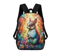 sinyumoney Colorful Forest Squirrel Sac À Dos Imprimé En 3D, Sac D'école Décontracté Et Tendance Pour Enfants, Sac D'école Pour Garçons, Collégiens 17inch