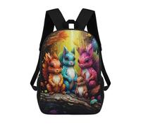 sinyumoney Colorful Forest Squirrels Sacs À Dos Décontractés Pour Enfants, Sacs D'école Pour Adolescents, Filles Et Garçons, Sacs À Dos Pour Livres 17inch