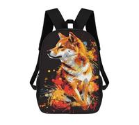 sinyumoney Colorful Fox Art Print-9 Sacs À Dos Pour Enfants, Sac À Dos Scolaire Imprimé En 3D Pour Enfants, Sac À Dos De Voyage, Sac À Livres Pour Enfants 17inch Sac D'école