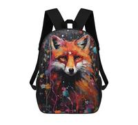 sinyumoney Colorful Fox Painting Sac À Dos Scolaire Imprimé En 3D Pour Enfants, Sac À Dos De Voyage Tendance Et Décontracté Pour Écoliers 17inch