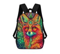 sinyumoney Colorful Fox Portrait -2 Sacs À Dos Imprimés En 3D Pour Enfants, Sacs D'école Tendance Pour Garçons, Élèves Du Primaire Et Du Collège 17inch