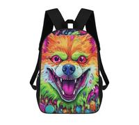 sinyumoney Colorful Fox Portrait -8 Sac À Dos Imprimé En 3D, Sac D'école Décontracté Et Tendance Pour Enfants, Sac D'école Pour Garçons, Collégiens 17inch