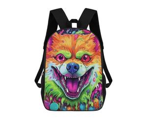 sinyumoney Colorful Fox Portrait -8 Sac À Dos Imprimé En 3D, Sac D'école Décontracté Et Tendance Pour Enfants, Sac D'école Pour Garçons, Collégiens 17inch