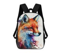 sinyumoney Colorful Fox Watercolor Art Print-1 Sac À Dos Scolaire Imprimé En 3D Pour Garçons Et Filles, Sac À Dos Pour Enfants, Sac De Voyage 17inch