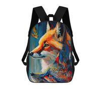 sinyumoney Colorful Foxes with Butterfly Sac À Dos Scolaire Imprimé En 3D Pour Garçons Et Filles, Sac À Dos Pour Enfants, Sac De Voyage 17inch