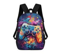 sinyumoney Colorful Game Controller Artwork Sac À Dos Scolaire Imprimé En 3D Pour Enfants, Sac À Dos De Voyage, Sac Tendance Et Décontracté Pour Écoliers 17inch