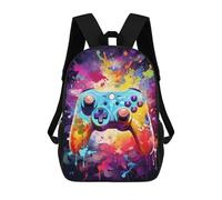 sinyumoney Colorful Gaming Controller Artwork -10 Sac À Dos Scolaire Pour Enfants, Sac À Dos De Voyage Décontracté, Grand Sac À Dos Pour Garçons Et Filles 17inch