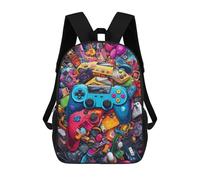 sinyumoney Colorful Gaming Controllers -13 Sac À Dos Imprimé En 3D, Sac D'école Décontracté Et Tendance Pour Enfants, Sac D'école Pour Garçons, Collégiens 17inch