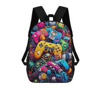sinyumoney Colorful Gaming Controllers -4 Sac À Dos Enfant, Cartable, Sac D'école, Motif Dessin Animé 3D, Sac Pour Ordinateur Portable, Pour Garçons Et Filles 17inch