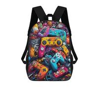 sinyumoney Colorful Gaming Controllers -7 Sac À Dos Imprimé En 3D, Sac D'école Décontracté Et Tendance Pour Enfants, Sac D'école Pour Garçons, Collégiens 17inch
