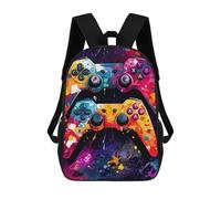sinyumoney Colorful Gaming Controllers Art Sac À Dos Scolaire Imprimé En 3D Pour Enfants, Sac À Dos De Voyage Tendance Et Décontracté Pour Écoliers 17inch