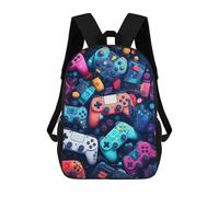 sinyumoney Colorful Gaming Controllers Collage Sacs À Dos Décontractés Pour Enfants, Sacs D'école Pour Adolescents, Filles Et Garçons, Sacs À Dos Pour Livres 17inch