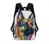 sinyumoney Colorful German Shepherd Art Print -1 Sac À Dos Imprimé Pour Enfants, Sac D'école, Sac De Voyage Pour Adultes Et Enfants 17inch