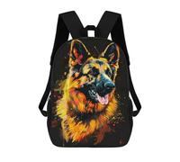 sinyumoney Colorful German Shepherd Art Print-7 Sacs À Dos Pour Enfants, Sac À Dos Scolaire Imprimé En 3D Pour Enfants, Sac À Dos De Voyage, Sac À Livres Pour Enfants 17inch Sac D'école