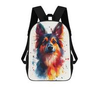 sinyumoney Colorful German Sheppard Portrait Sac À Dos Imprimé En 3D, Sac D'école Décontracté Et Tendance Pour Enfants, Sac D'école Pour Garçons, Collégiens 17inch