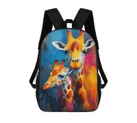 sinyumoney Colorful Giraffe Art Print-4 Sac À Dos Scolaire Pour Enfants, Imprimé En 3D, Sac À Dos Tendance Pour Garçons, Élèves Du Primaire Et Du Collège 17inch