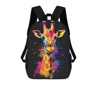 sinyumoney Colorful Giraffe Portrait Sacs À Dos Pour Enfants, Cartables Imprimés En 3D, Sacs À Dos Pour Élèves Du Primaire Et Du Collège (garçons Et Filles) 17inch